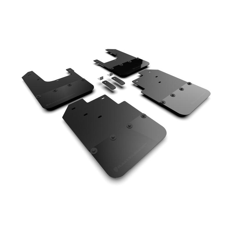 Rally Armor 16-22 Toyota Tacoma Black Mud Flap w/ Metallic Black Logo