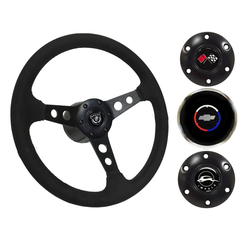1969-85 Impala Steering Wheel Kit | Black Ultralux Suede | ST3583BLK