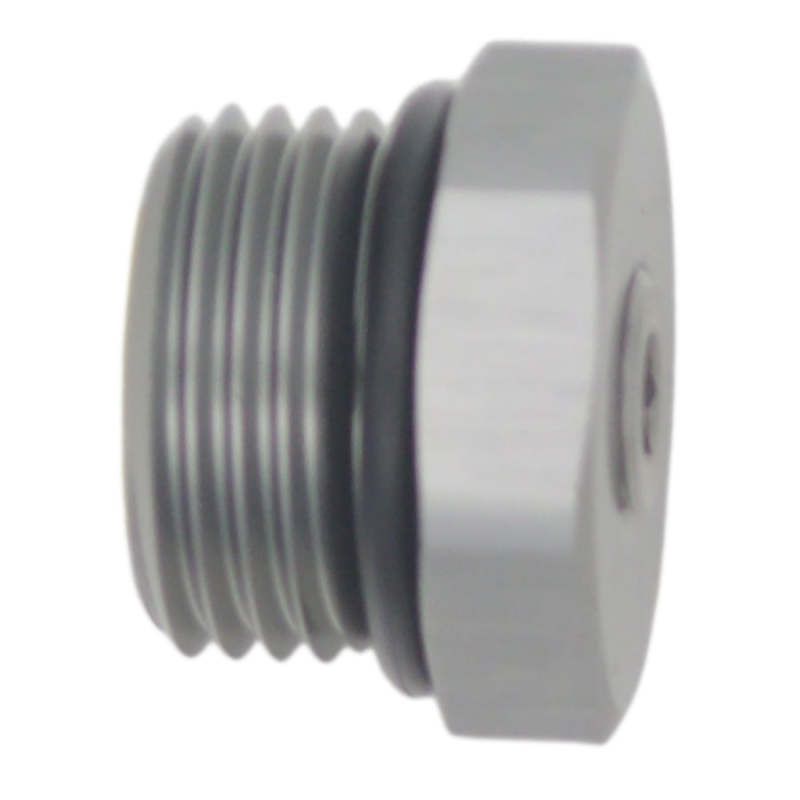 DeatschWerks 10AN ORB Male Plug Fitting with 1/8in NPT Gauge Port – Anodized DW Titanium
