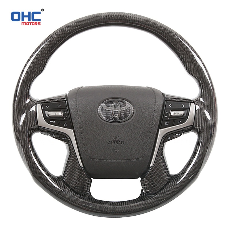 OHC Motors Carbon Fiber Steering Wheel for Toyota Landcruiser 2016, 2017, 2018, 2019, 2020, 2021