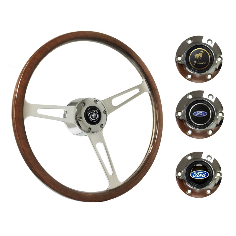 1975-77 Ford Bronco Steering Wheel Kit | Deluxe Walnut Wood | ST3554