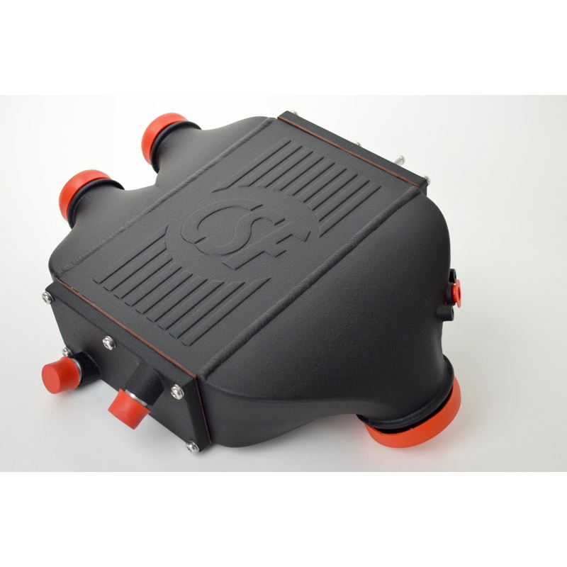 CSF BMW F8X Top Mount Dual-Pass Charge-Air-Cooler – Finished with a Professional Crinkle Black Powder-Coated Finish