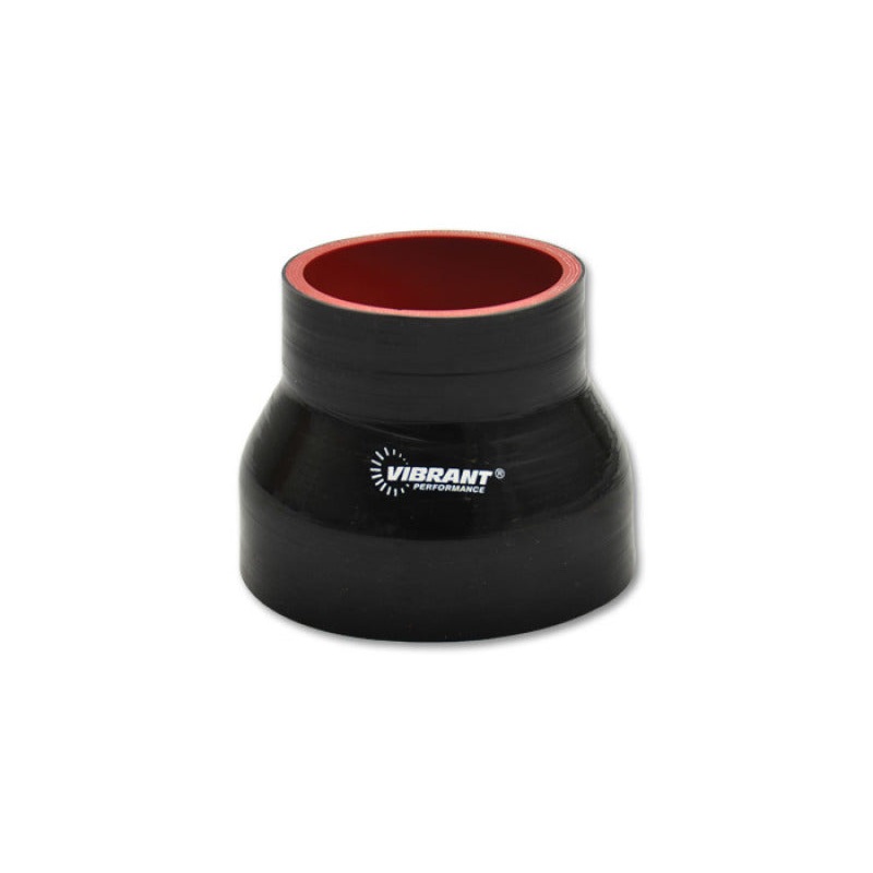 Vibrant Silicone Reducer Coupler 2.25in ID x 1.50in ID x 3.00in Long – Black