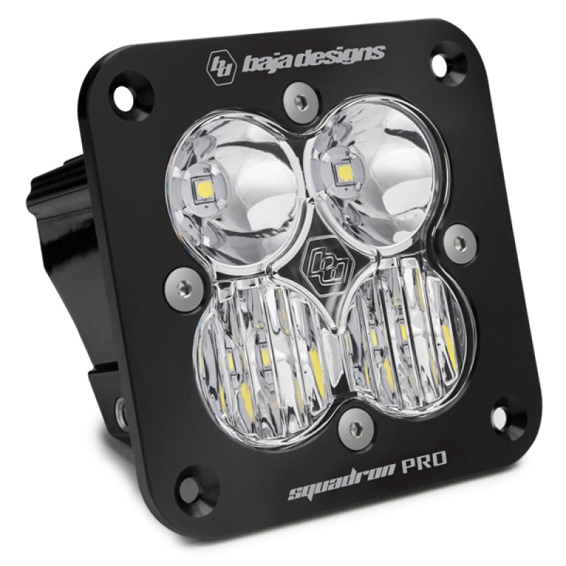 Baja Designs Squadron Pro Driving/Combo Pattern Flush Mount Black LED Light Pod – Clear