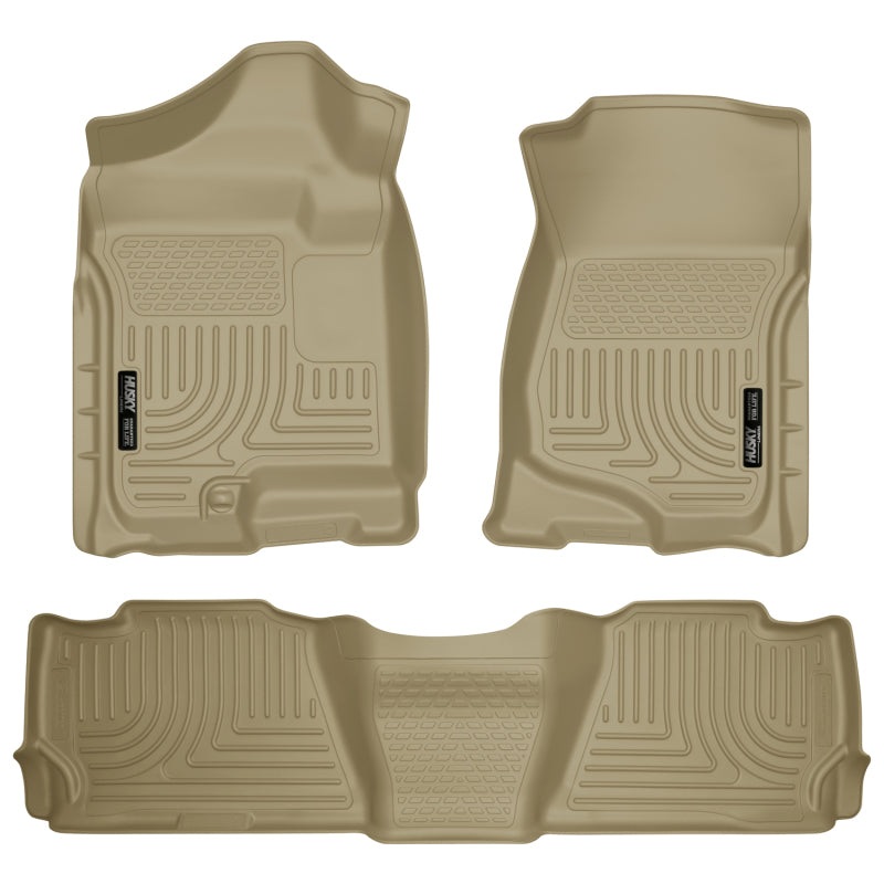 Husky Liners 07-13 GM Escalade/Suburban/Yukon WeatherBeater Tan Front & 2nd Seat Floor Liners