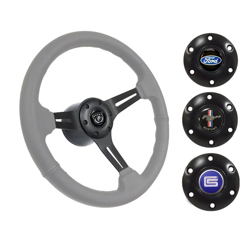 1984-04 Ford Mustang Steering Wheel Kit | Grey Leather | ST3060GRY