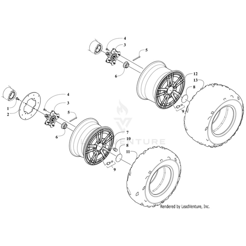 Wheel,Alum-Tag (12X7.5) By Arctic Cat