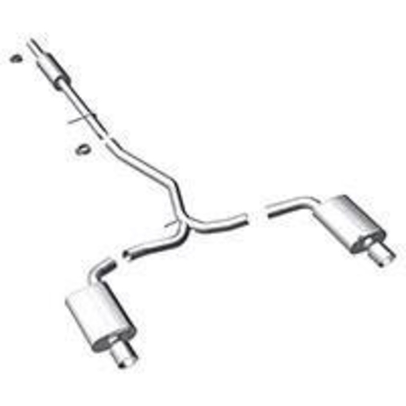 2010-2014 Ford/Lincoln Cat Back Exhaust; Dual Split Rear Exit by Magnaflow (15467)