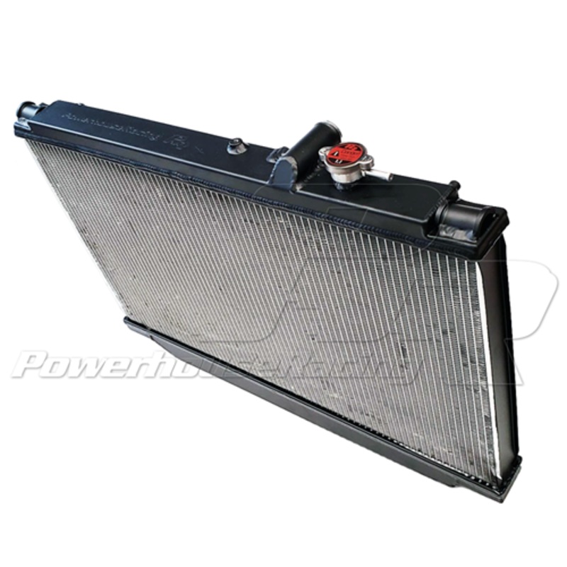 PHR Aluminum Race RadiatorGloss black powder coat finish