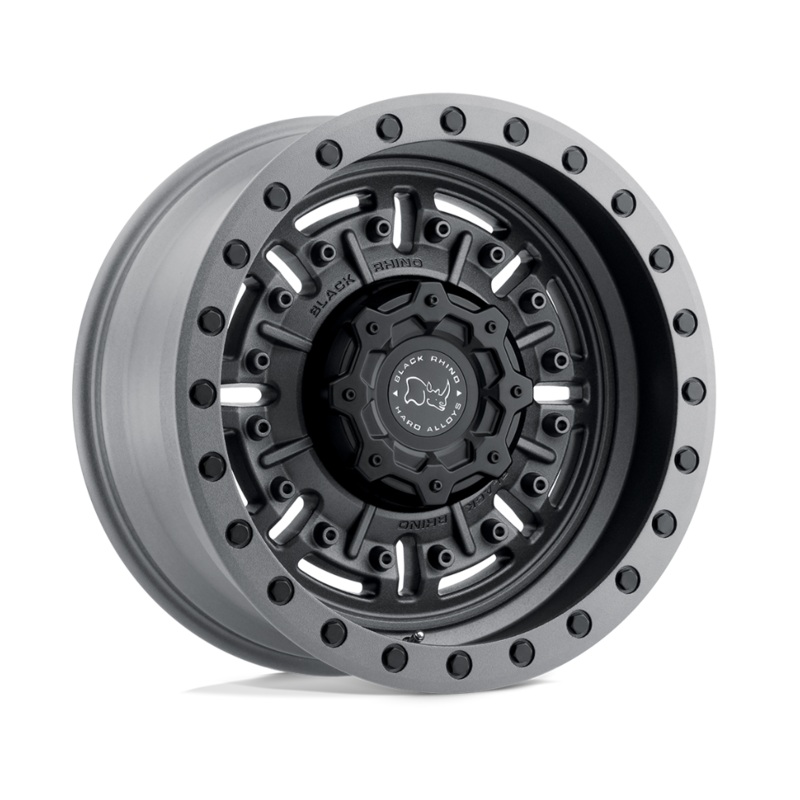 17×9.5 Black Rhino Abrams Textured Matte Gunmetal