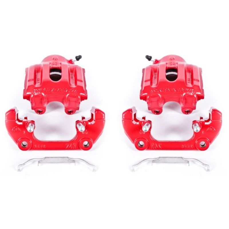 PowerStop Power Stop 94-95 BMW 540i Front Red Calipers w/Brackets – Pair