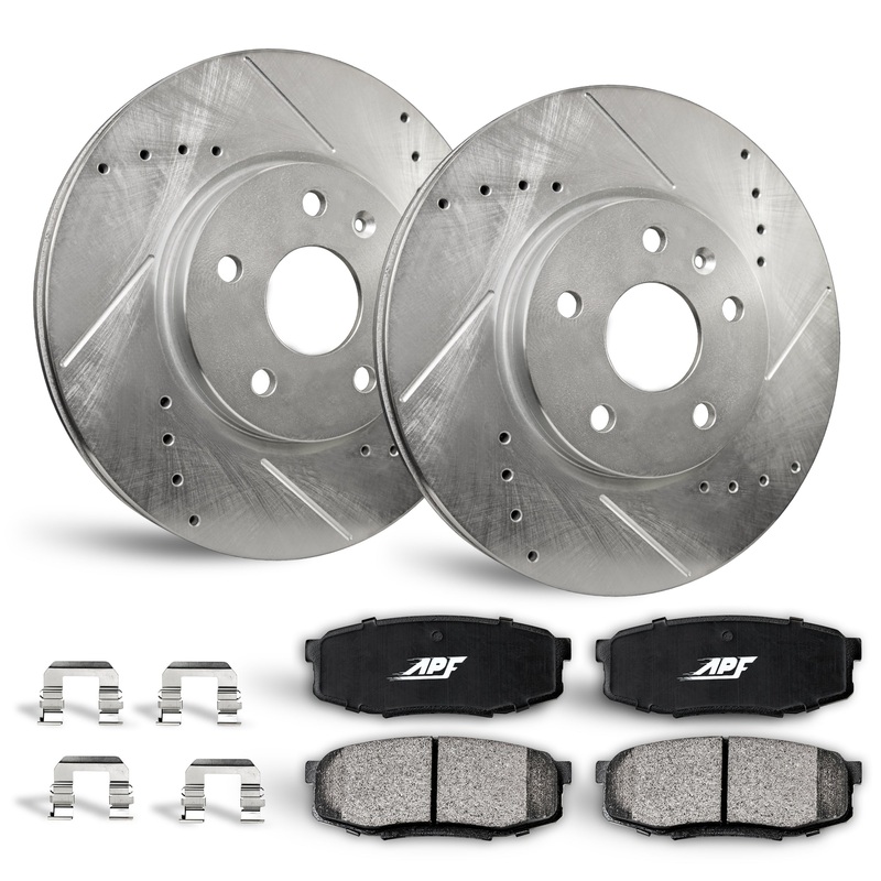 APF Front Brake Kit Rotors and Pads for Cadillac Eldorado 1997-2002