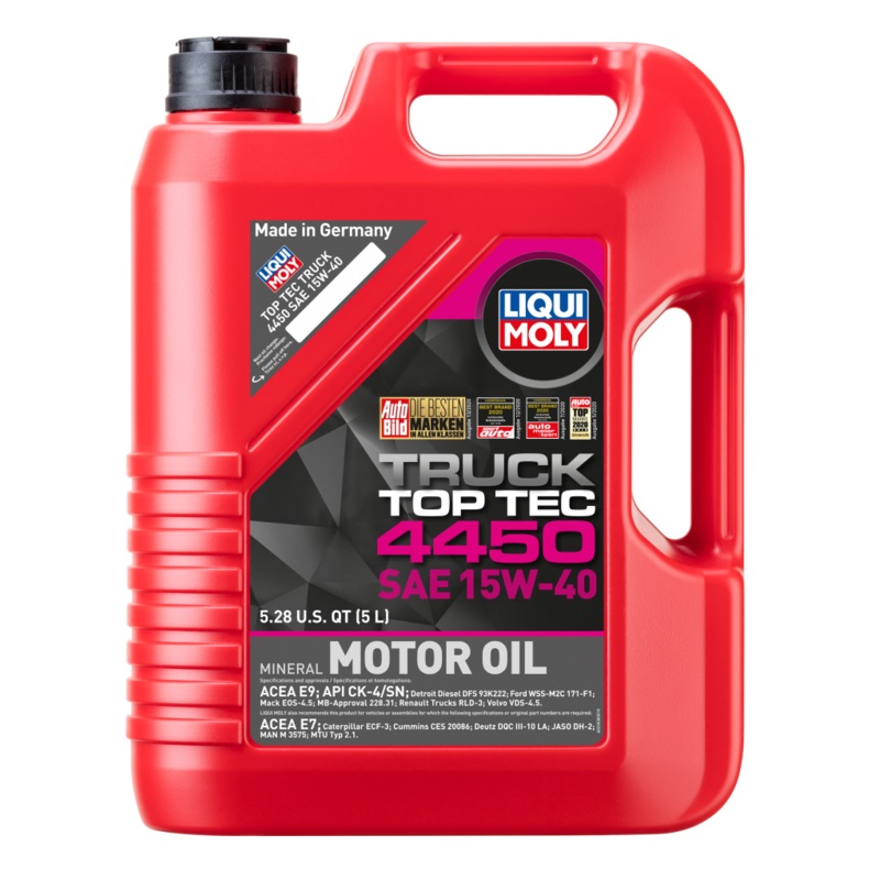 LIQUI MOLY 5L Top Tec Truck 4450 Motor Oil SAE 15W40