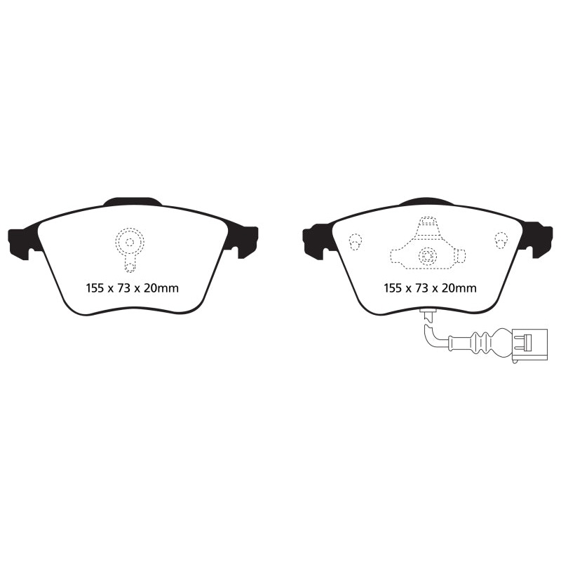 EBC 07-10 Audi TT Quattro 3.2 Ultimax2 Front Brake Pads