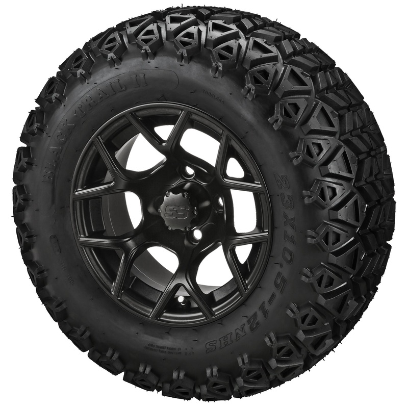 LSI 12″ Ninja Matte Black Wheel and Lifted Tire Combo
