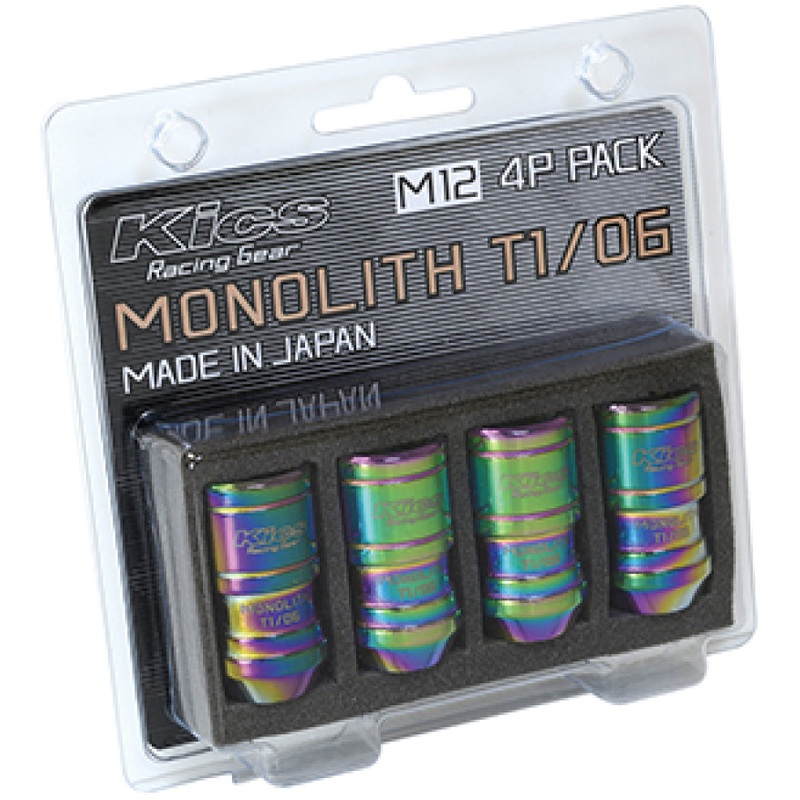 Project Kics 12 x 1.25 Neochrome T1/06 Monolith Lug Nuts – 4 Pcs