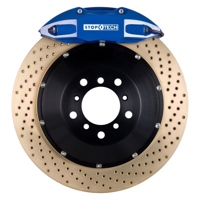 StopTech BBK 14-15 BMW M3 / M4 Rear Blue ST-40 Calipers 380×32 Zinc Drilled Rotors