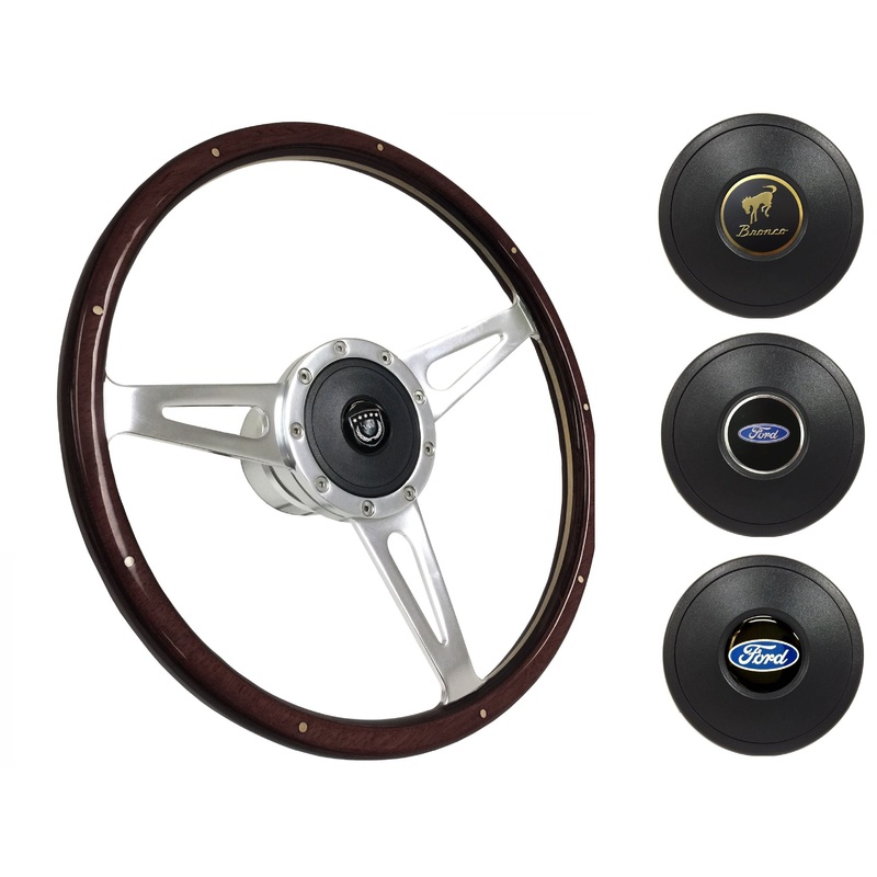 1978-91 Ford Bronco Steering Wheel Kit | Deluxe Espresso Wood | ST3053A