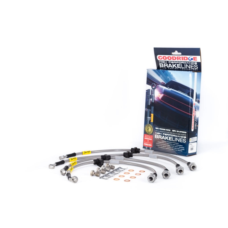 Goodridge 99-00 Honda Civic Si (w/Rear Disc) Stainless Steel Brake Line Kit
