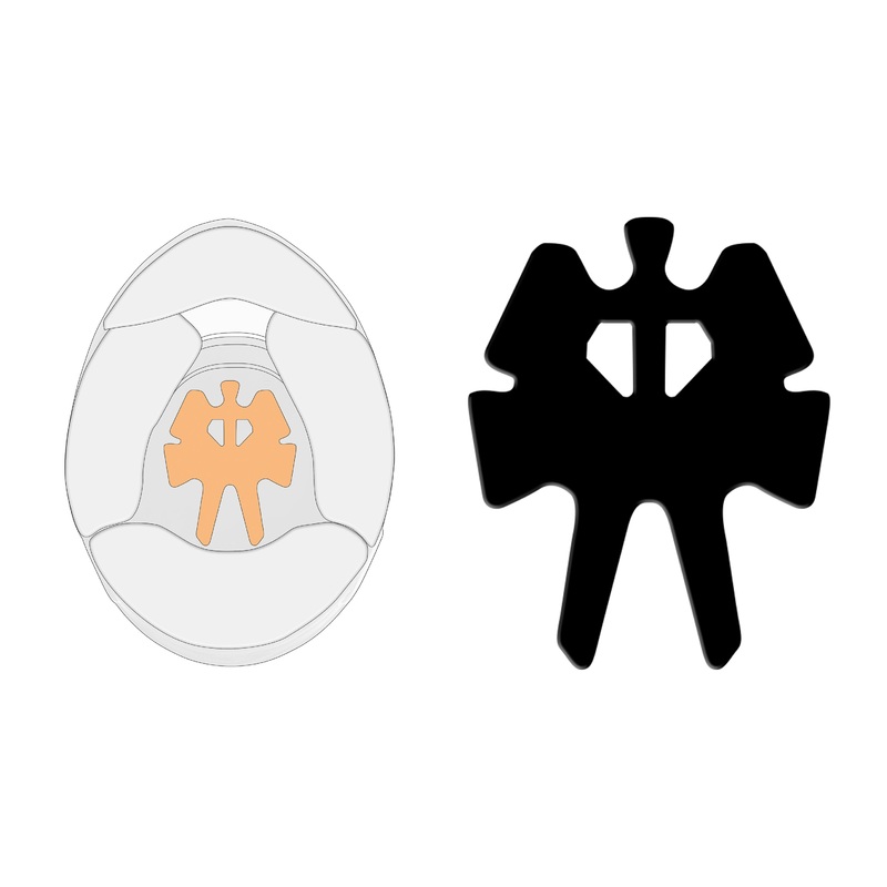 Schuberth SP1 Crown Pad (Size: 15mm, 6mm, 7mm, 9mm)