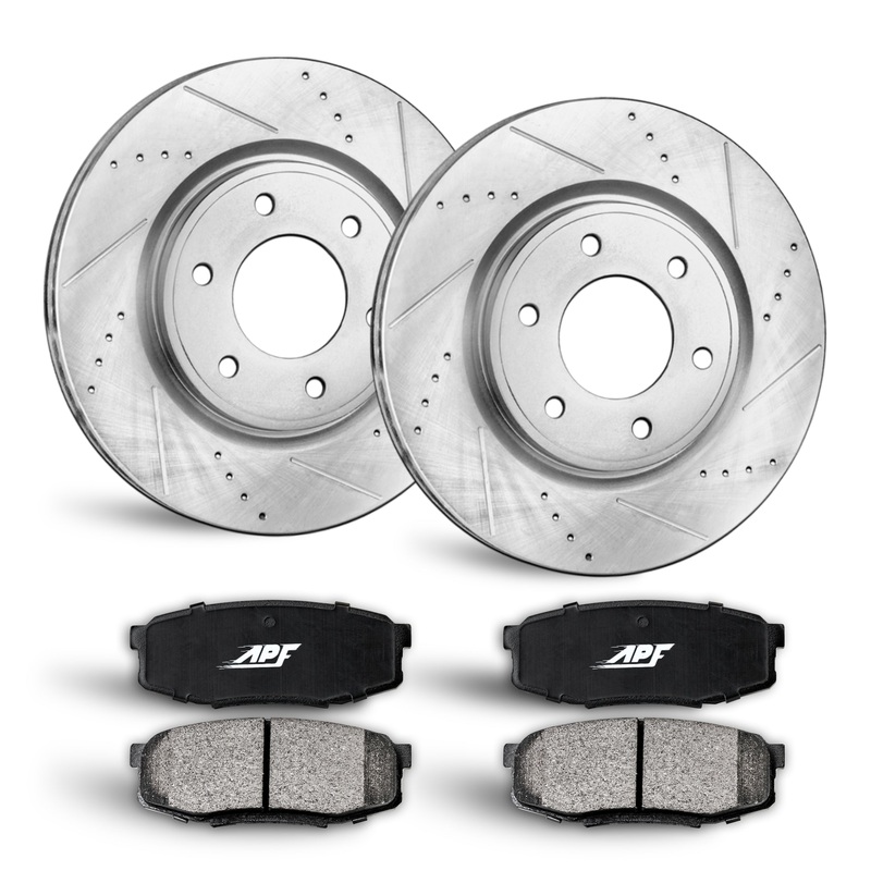 APF Front Brake Kit Rotors and Pads for Buick Enclave 2008-2017