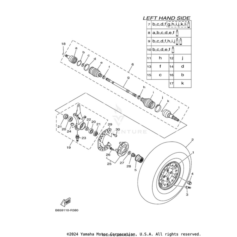 Hub Assembly 2 by Yamaha