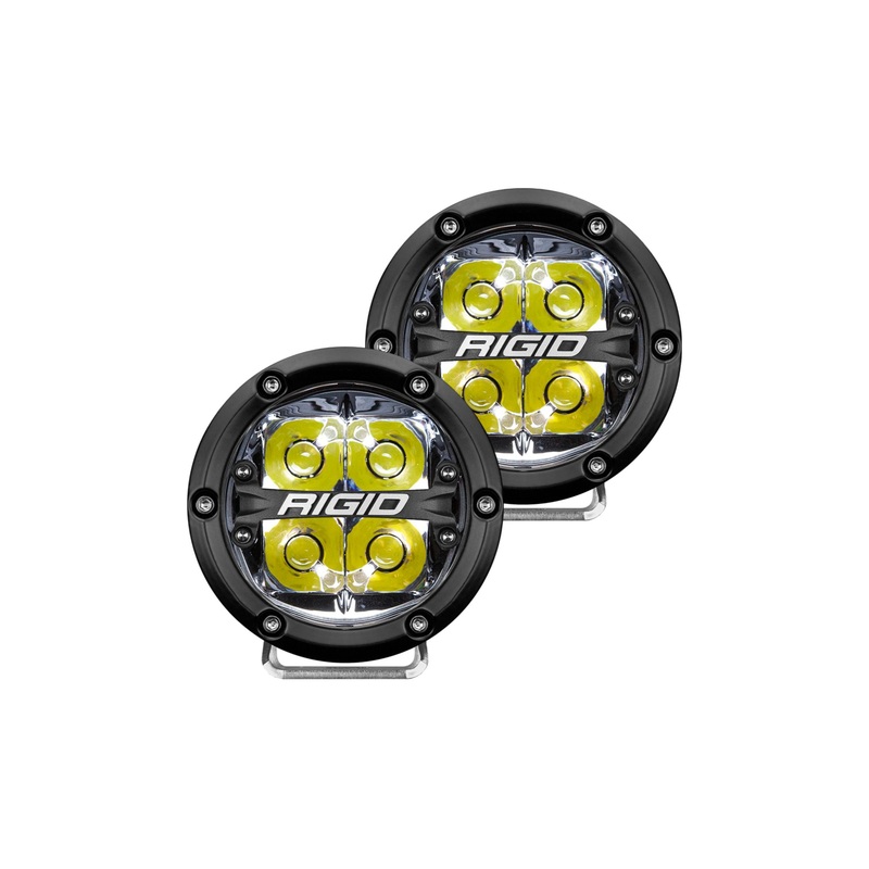 Rigid Industries Rigid 360-Series LED Light – 6in / Driving / Amber Backlight / Pair (RIG36206)