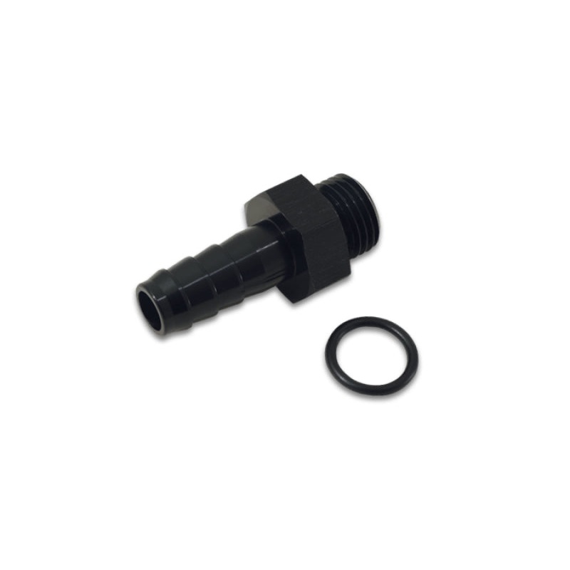 Vibrant Aluminum Male -6AN ORB to 3/8in Barb w/O-Ring – Anodized Black