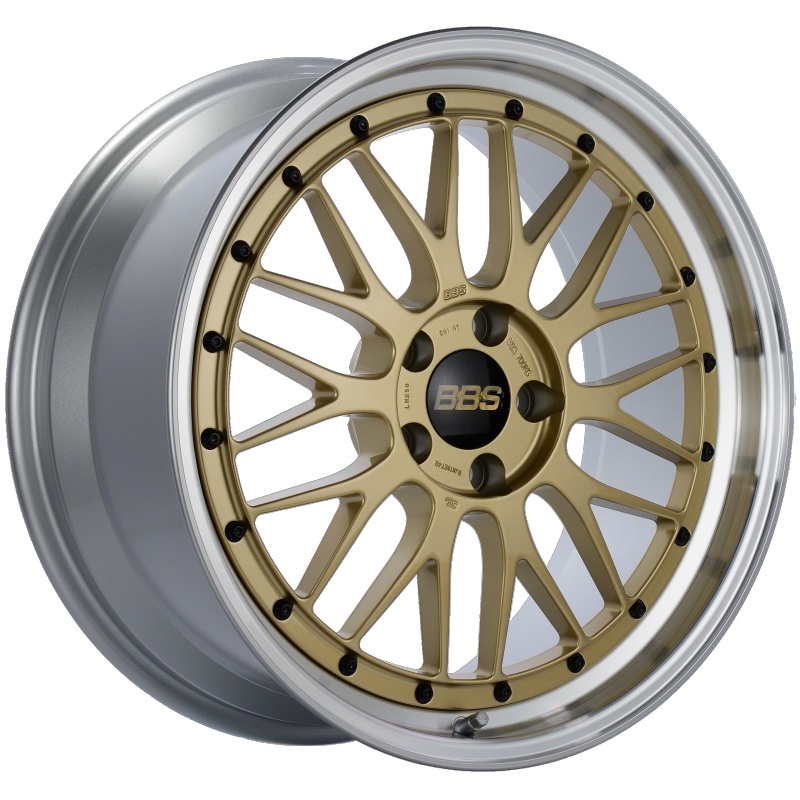 BBS LM 19×9 5×112 ET42 Gold Center Diamond Cut Lip Wheel -82mm PFS/Clip Required