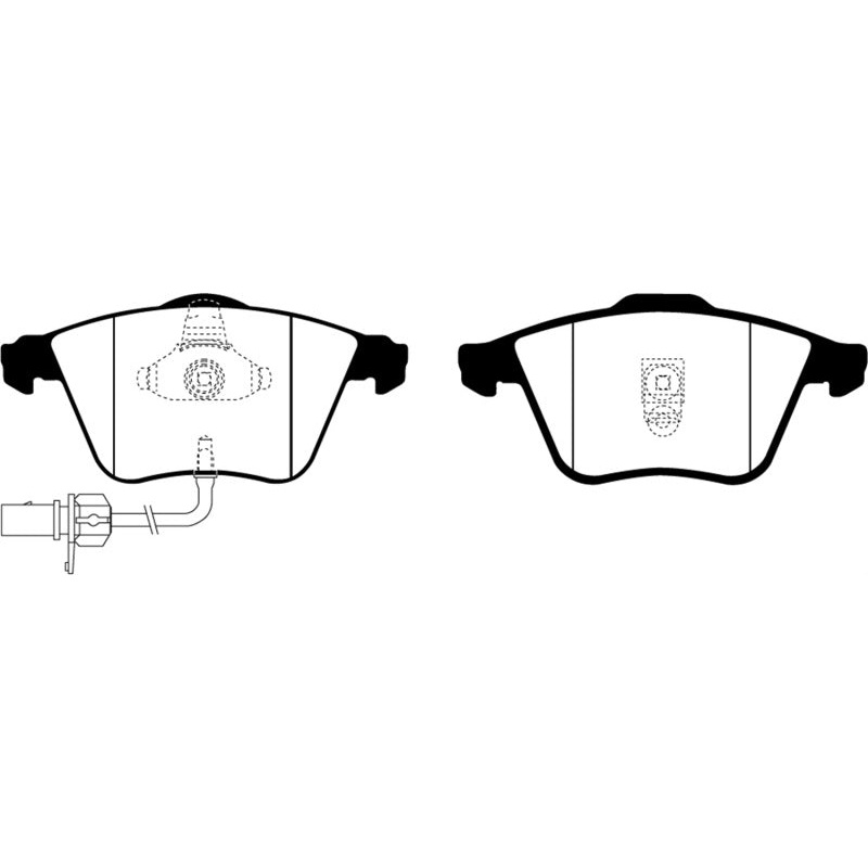 EBC 02-04 Audi A6 Quattro 2.7 Twin Turbo Sedan (4 Pad Set) Redstuff Front Brake Pads