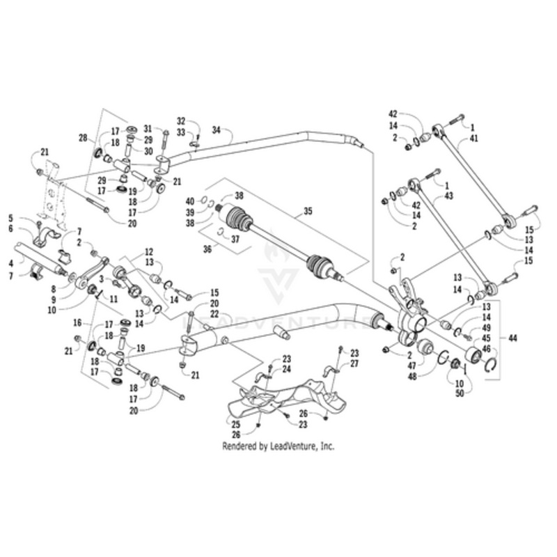 Knuckle Rear-Left-Assembly (Inc. 13-14 And 45-48) by Arctic Cat