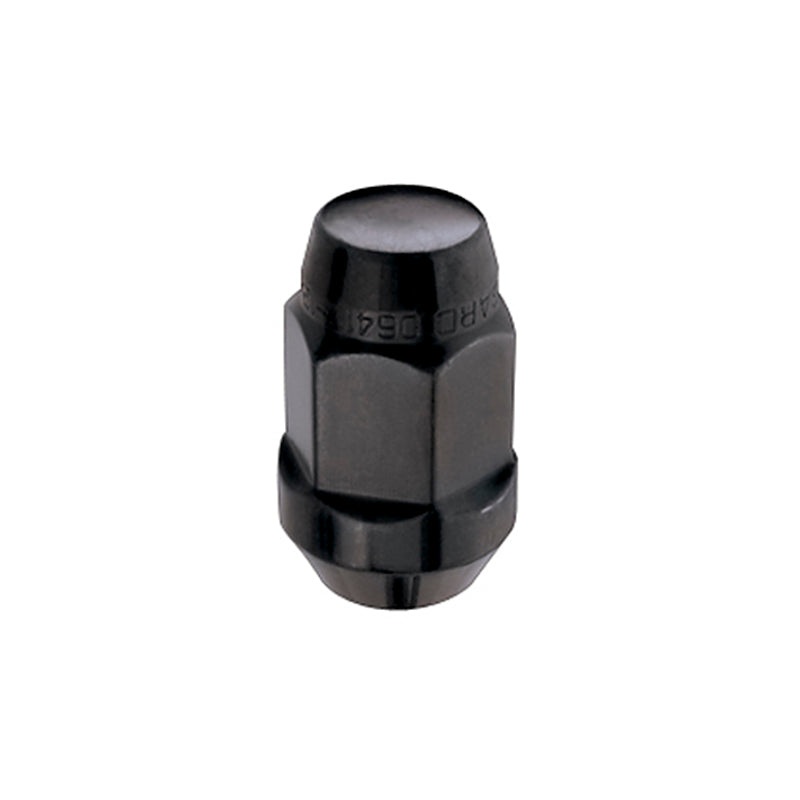 McGard Hex Lug Nut (Cone Seat Bulge Style) M12X1.5 / 3/4 Hex / 1.45in. Length (Box of 144) – Black