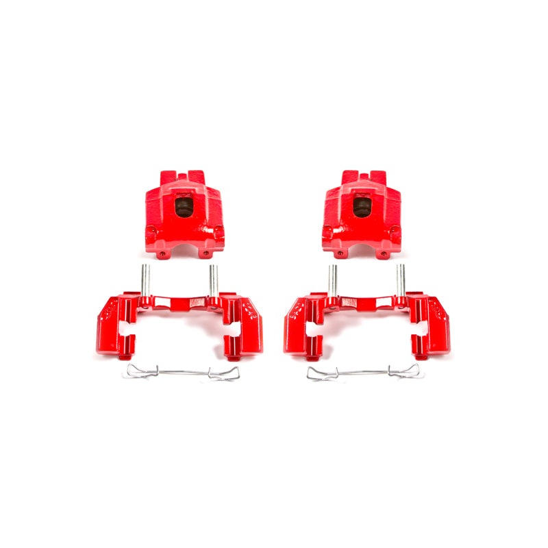 Power Stop 99-04 Jeep Grand Cherokee Rear Red Calipers w/Brackets – Pair