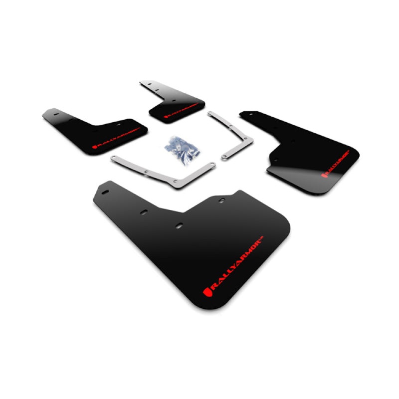 Rally Armor 16-21 Honda Civic Si Black UR Mud Flap w/Red Logo