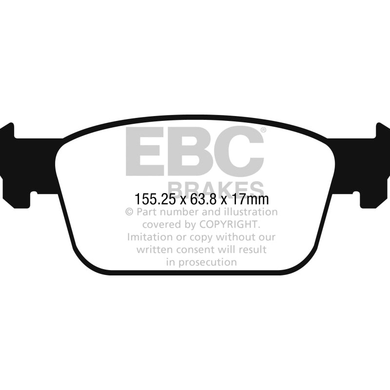 EBC 2017+ Audi A4 2.0L Turbo (B9) Redstuff Front Brake Pads