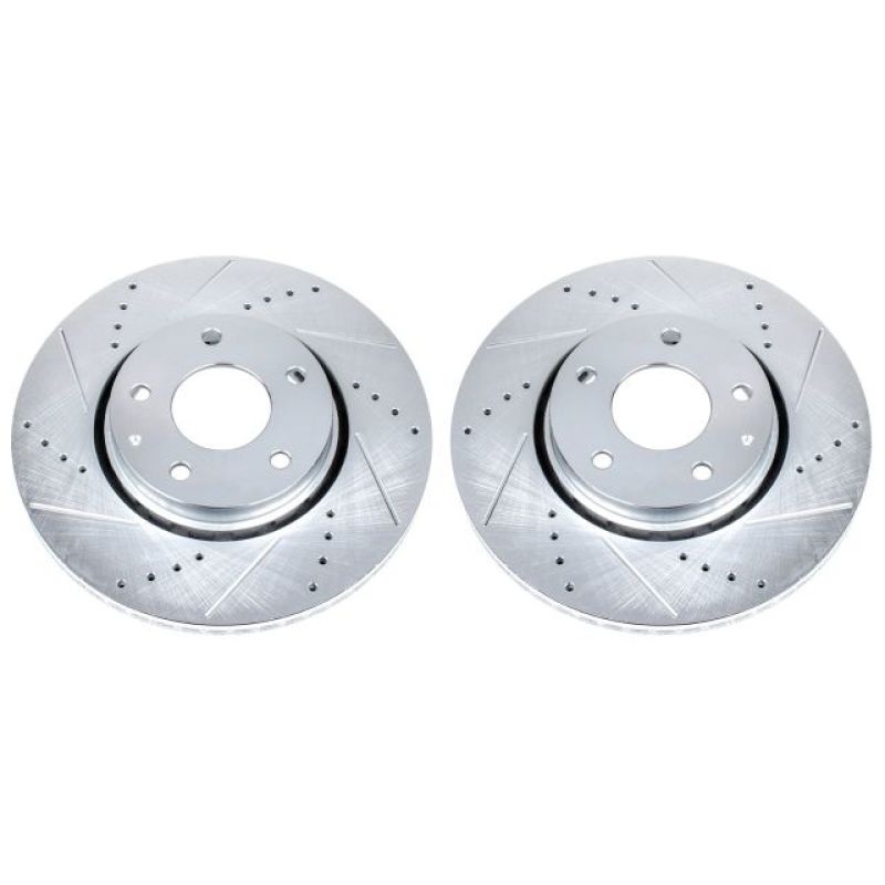 Power Stop Front Evolution Drilled & Slotted Rotors Pair Mazda CX-5 2016-21 / Mazdaspeed 6 21 | JBR1745XPR