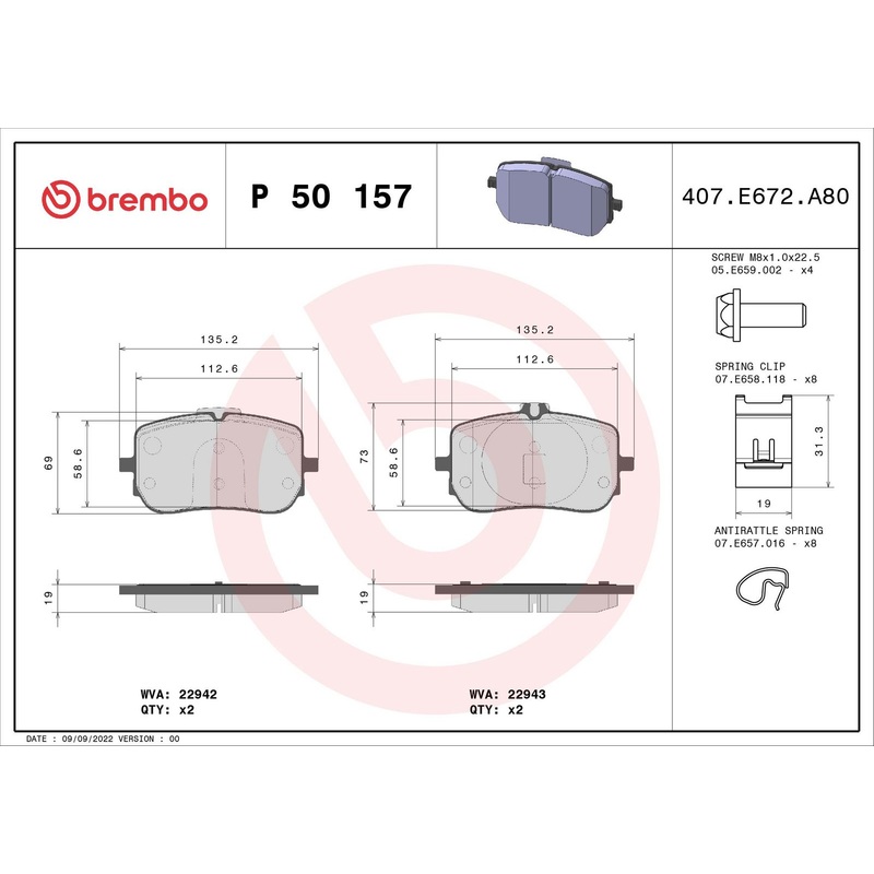 PRIME Low-Met Front Disc Brake Pad Set – P50157