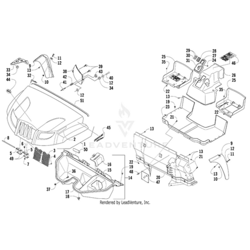 Seat Base – Right by Arctic Cat
