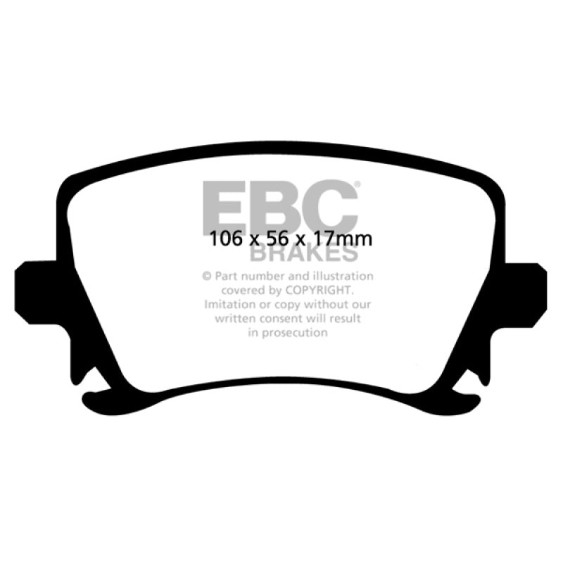 EBC 06-13 Audi A3 2.0 Turbo (Girling rear caliper) Yellowstuff Rear Brake Pads
