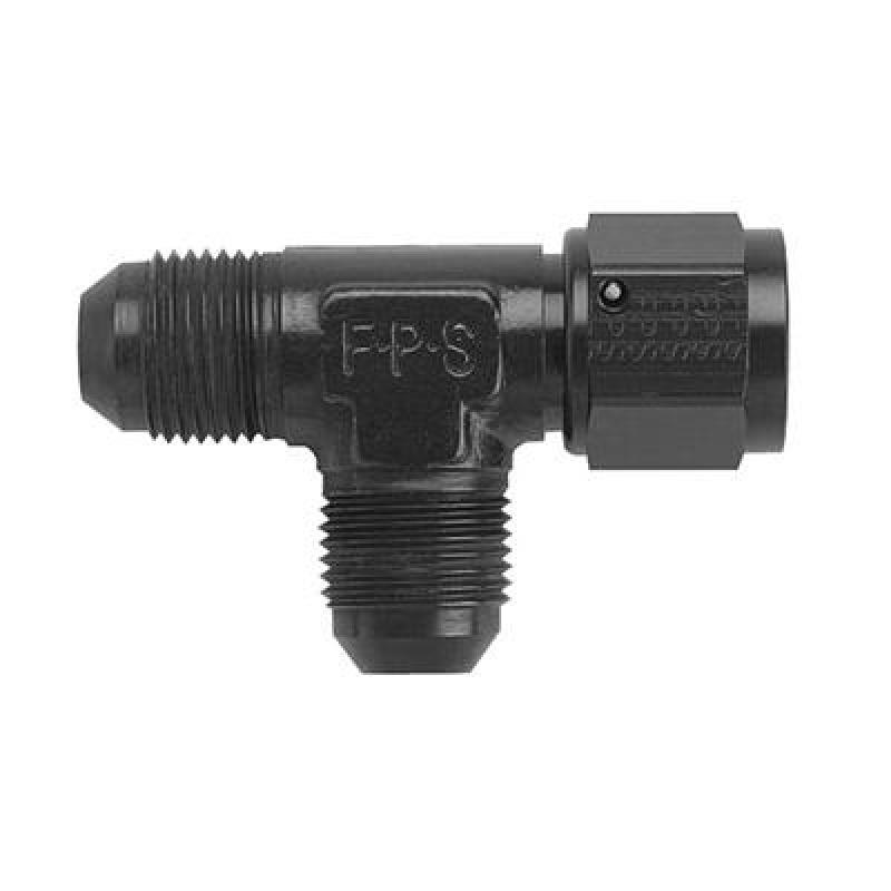 Fragola -10AN T Female Swivel On Run – Black