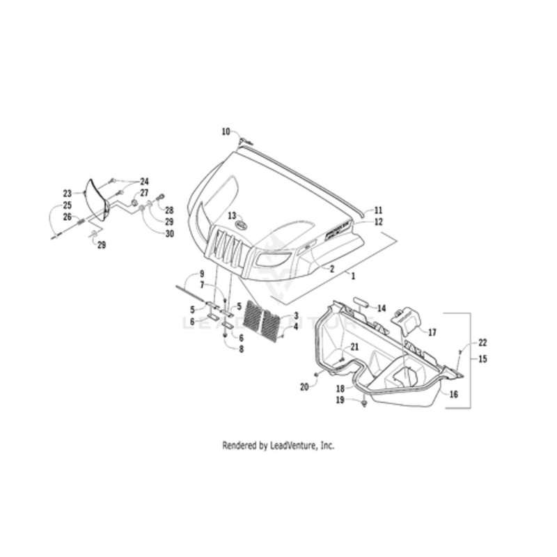 Hood Decal – Prowler Xt – Left by Arctic Cat