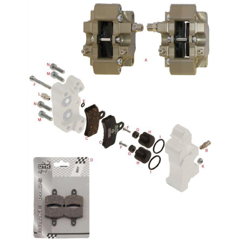 I. 0100.F10 Tony Kart OTK BS7 Front Brake Seal