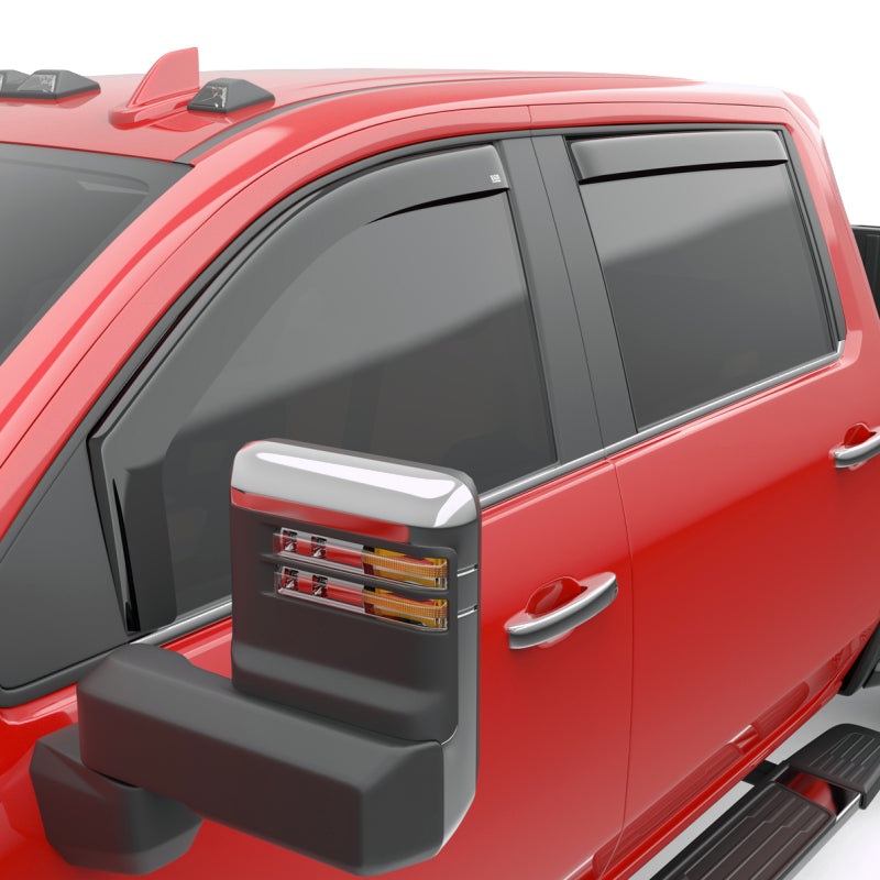 EGR 2020 Chevy 2500/3500 HD Double Cab In-Channel Window Visors – Dark Smoke