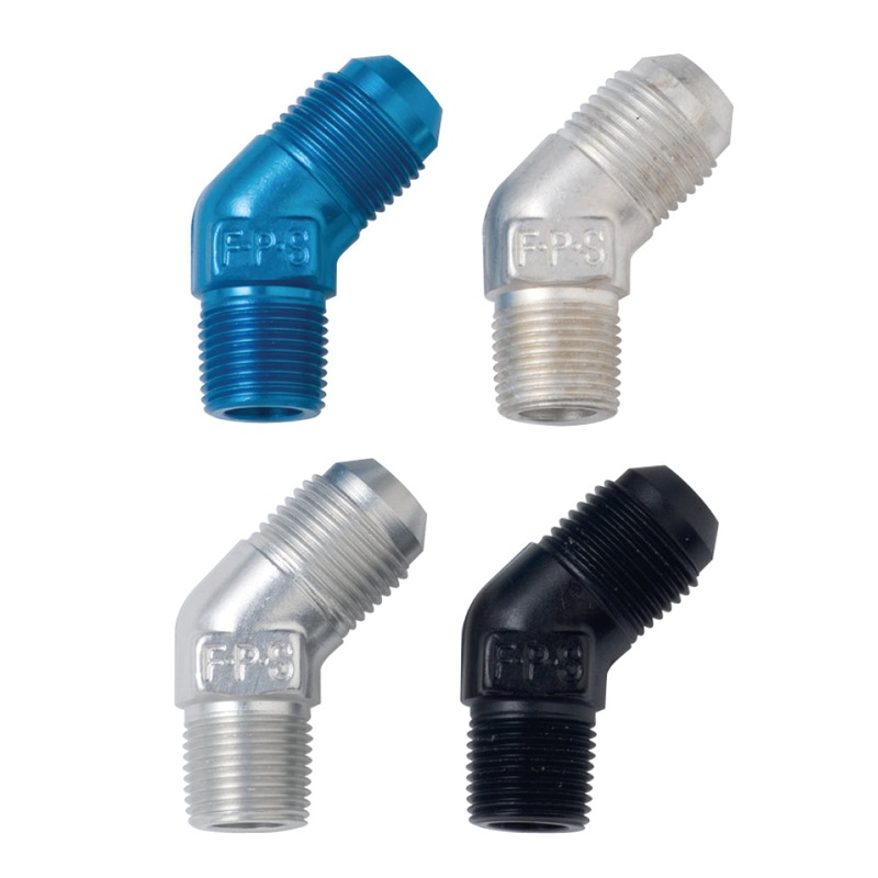 Fragola -6AN x 1/8 NPT 45 Degree Adapter – Black