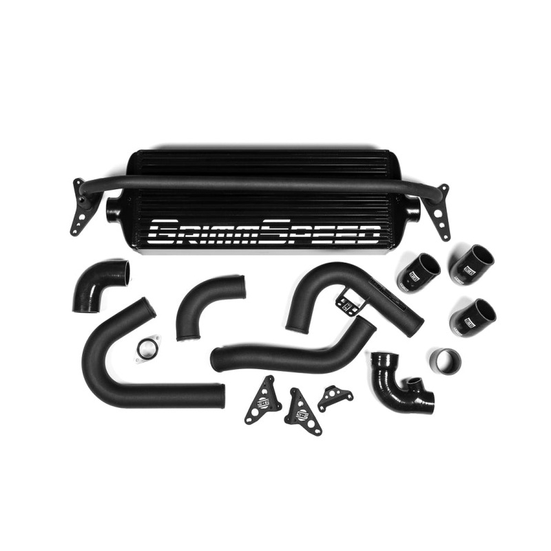 GrimmSpeed Front Mount Intercooler Kit Black Core Black Piping – 2015-2021 WRX