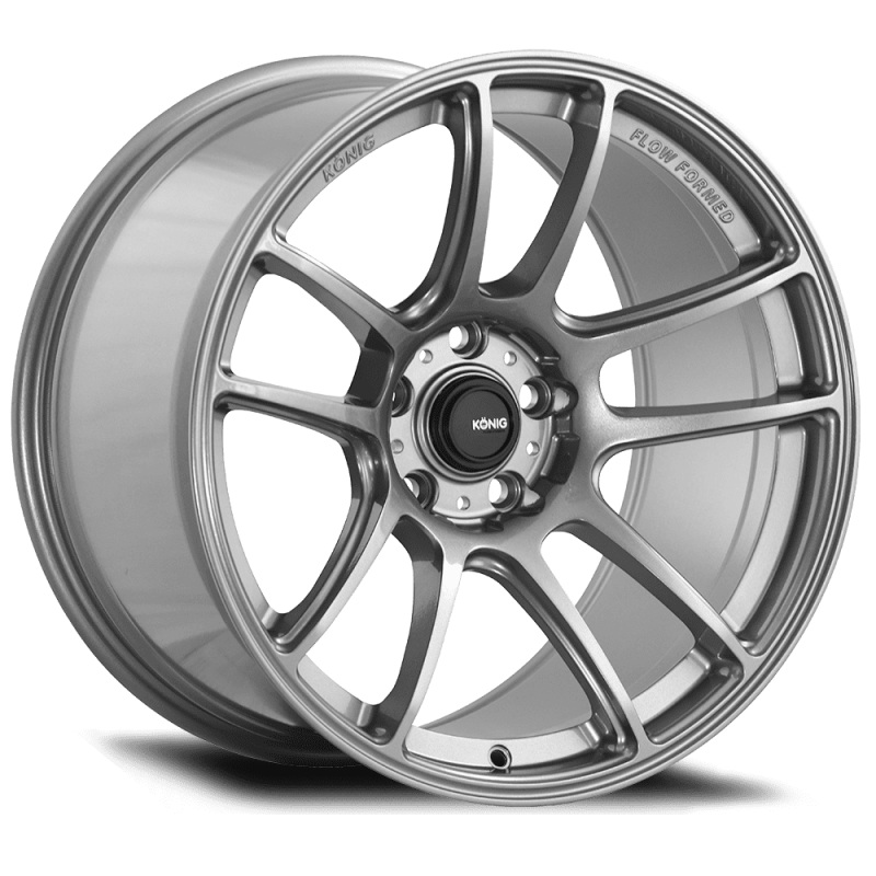 Konig Heliogram 18X9.5 5X114.3 ET35 Titanium Metallic Knurled Bead Flow Formed