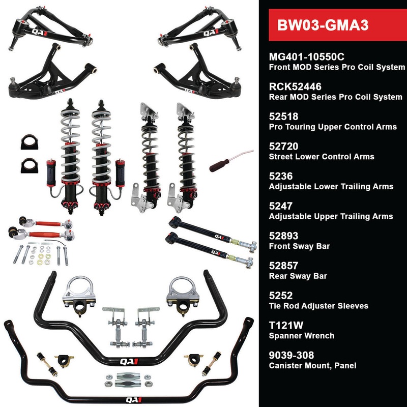 QA1 BW03-GMA3 Level 3 Big Wheel Suspension Kit 73-77 GM A Body
