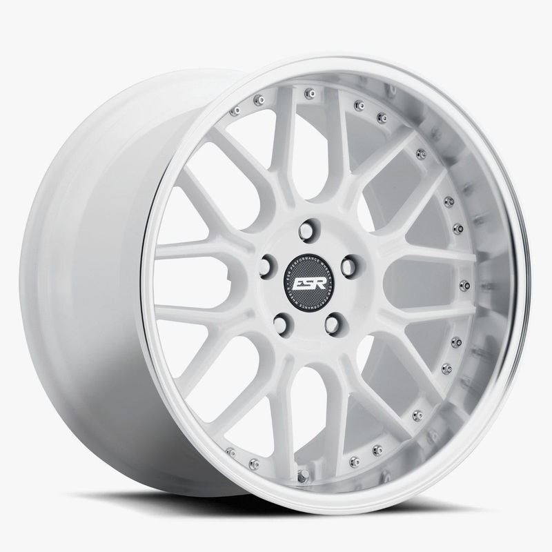 ESR CS18 19″ 5×108 (Custom Drill) Gloss White w/ Machined Lip