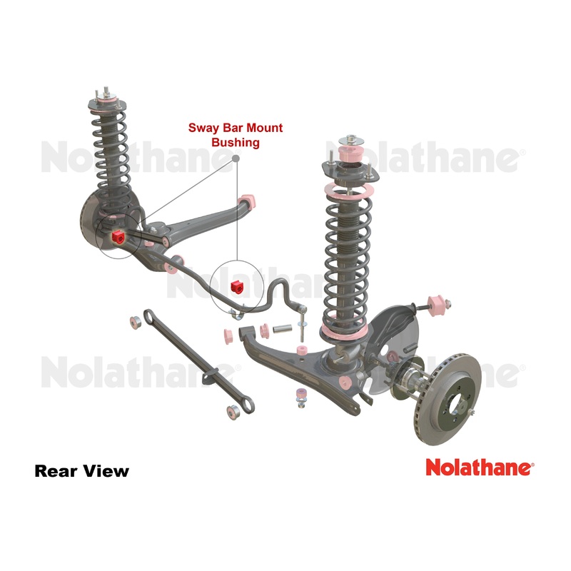 Nolathane Rear Sway Bar – Mount Bushing Kit (20mm) | 1989-2003 BMW 5-Series and 1992-2005 BMW 3-Series (REV012.0038)