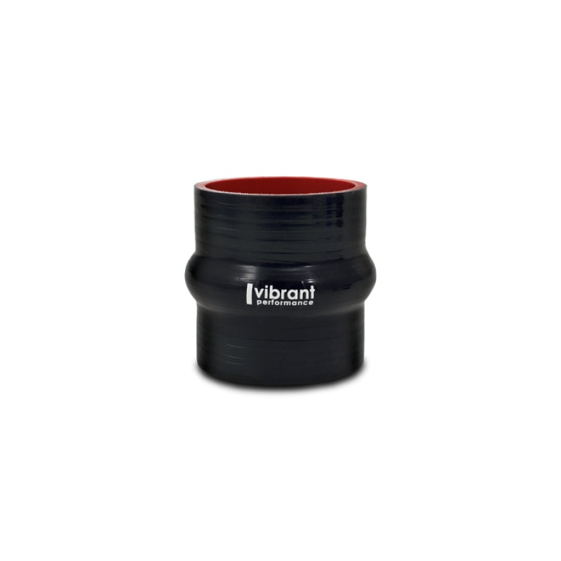 Vibrant 4 Ply Reinforced Silicone Hump Hose Connector – 3.5in I.D. x 3in long (BLACK)